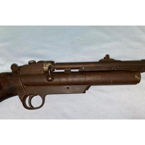 387 - A Webley Service air rifle MkII SIZ938 with carved wooden stock
