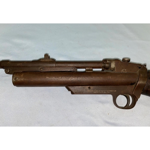 387 - A Webley Service air rifle MkII SIZ938 with carved wooden stock