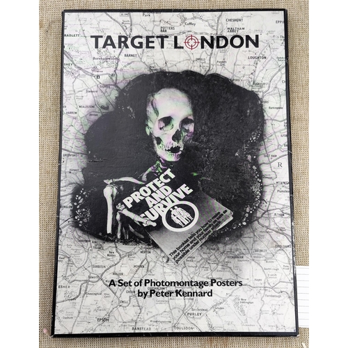 293 - KENNARD (P) - Target London, a set of Photomontage Posters, 18 sheets, 42 x 30cm hinged box, 1985