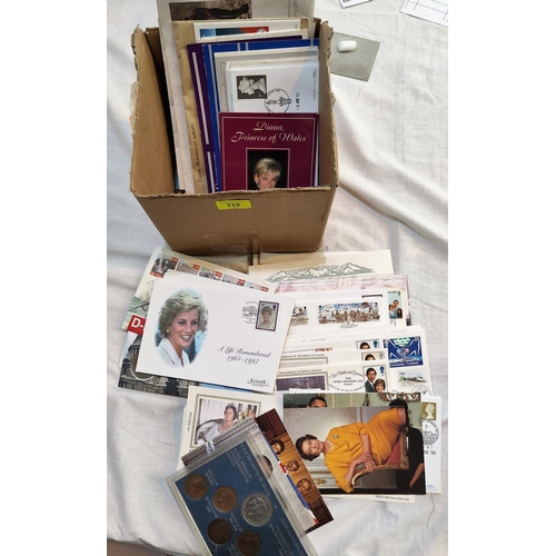 715 - A collection of Diana Princess of Wales commemorative postal covers, other similar covers