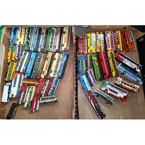 563 - A large collection of diecast models of buses and coaches by Corgi etc