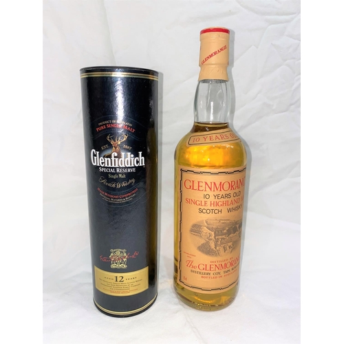 528 - A bottle of 10 year old Glenmorangie Highland single malt whisky; an originally boxed 35cl bottle of... 
