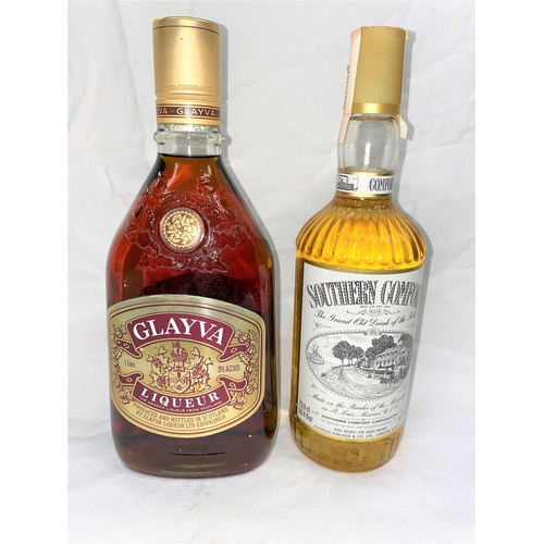 530 - A bottle of Southern Comfort American Bourbon whisky; a litre bottle of Glayva whisky liqueur