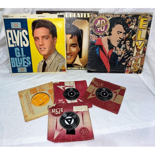 548 - A small selection of Elvis records, including G.I.Burns.