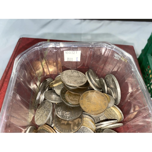 800i - A large quantity of GB coins, George II - Queen Elizabeth II, approx 2kg. Some (not a lot) silver no... 