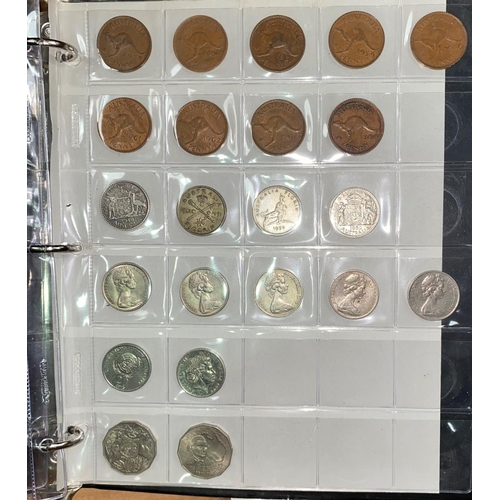 800A - Australia - A collection of around 110 coins in albums