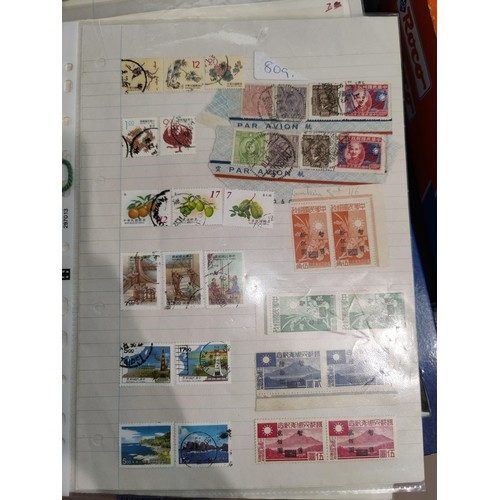 809 - A selection of Chinese stamps on sheets.