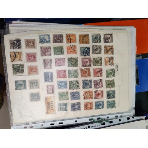 809 - A selection of Chinese stamps on sheets.