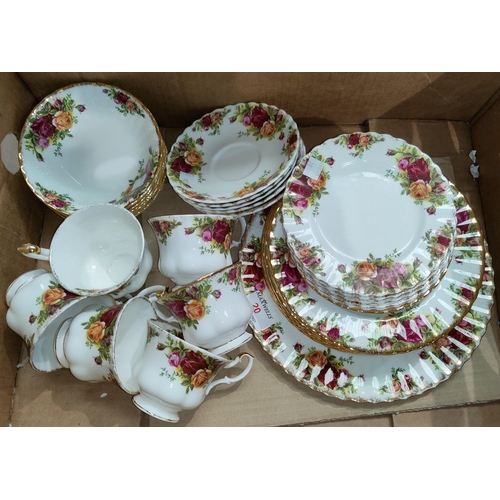 20 - A Royal Albert Old Country Roses part tea/breakfast set, 29 pieces approx