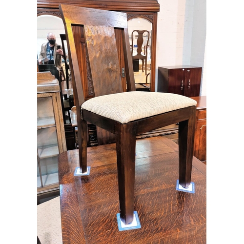 650 - A set of six modern hard wood dining chairs