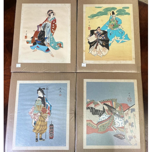 450A - TAKAHASHI SHIKO, a pair of colour woodblock prints from the Album of Historically Depicted Japanese ... 