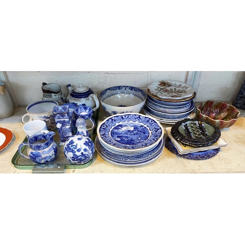 181 - A selection various blue and white china ad other decorative iterms