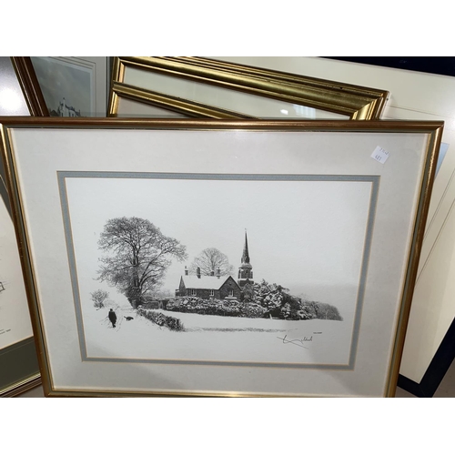 481 - Mark Grimshaw limted edition print ofa Cheshire Post office and a Geldart print framed and glazed