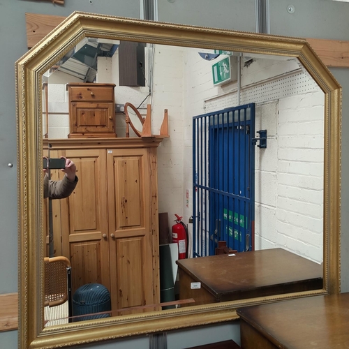 596 - A large overmantel mirror in gilt frame