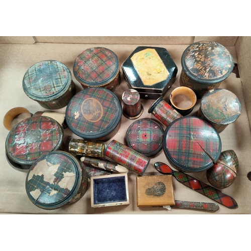 149 - A selection of Victorian Tartanware (a.f.)