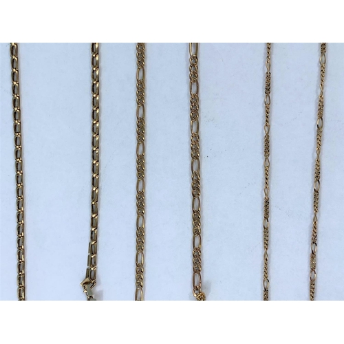 416 - Three 9 carat gold neck chains, 8.2gm