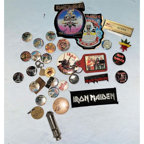 239 - A collection of Iron Maiden badges