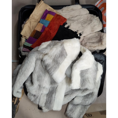 45 - A mid/late 20th century selection of fun furs:  short coats; jackets; etc.