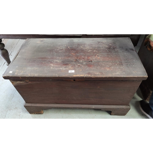 590 - Two 19th century stained pine blanket boxes