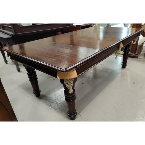 671 - A Riley Ltd vintage mahogany 6' snooker/dining table complete with snooker and pool balls, Riley sco... 