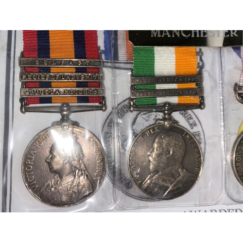 190 - 3807 WILLIAM KEPPIE 1st Battalion, Manchester Regiment, Group of 4; QSA, 3 clasps Tugela Heights, Re... 