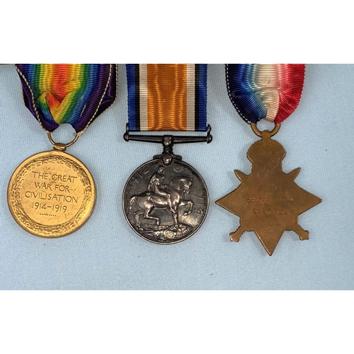 192 - 574 Pte T. Harrison 2nd/Lancashire Fusiliers WWI 1914 star trio