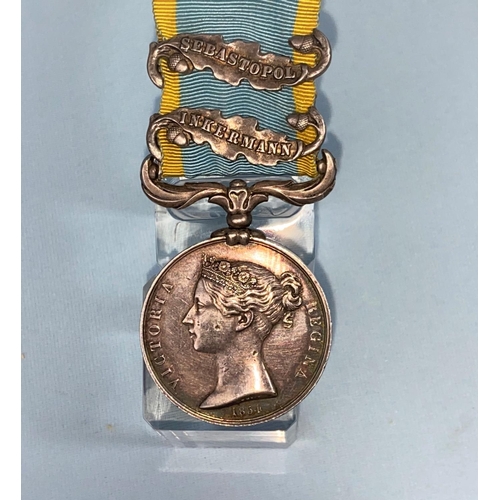 206 - 3505 Pte. Charles STRICKSON 1st Battalion 20th Foot Regiment Crimea Medal, 2 clasps Inkermann, Sebas... 