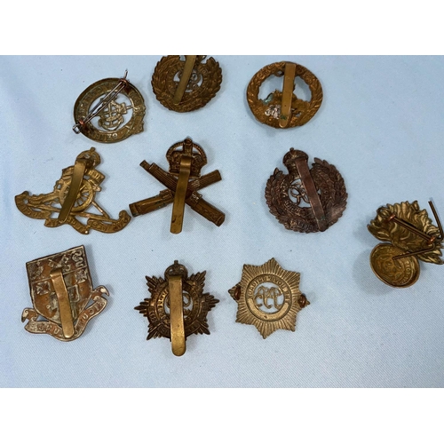 221 - 10 British army cap badges