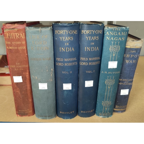 216 - HUTTON (J.H.) - The Angami Nagas 1921, other volumes of Indian Military history (the Roberts without... 