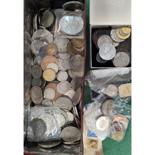 244 - A collection of coins, unsorted