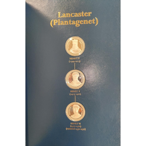 266 - THE KINGS and QUEENS COLLECTION Franklin Mint 1977, 43 silver medals each 16.5gm, in album (approx 2... 