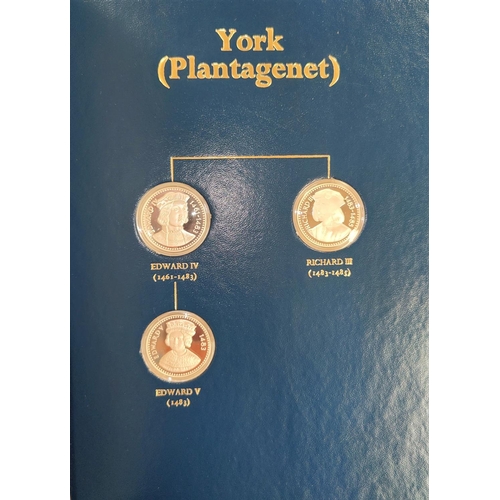 266 - THE KINGS and QUEENS COLLECTION Franklin Mint 1977, 43 silver medals each 16.5gm, in album (approx 2... 