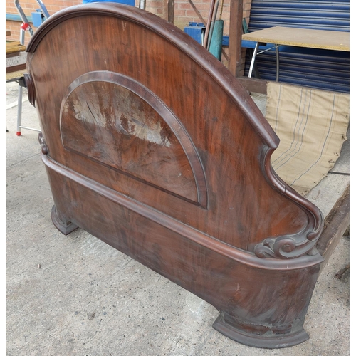 593 - A Victorian mahogany half tester bed