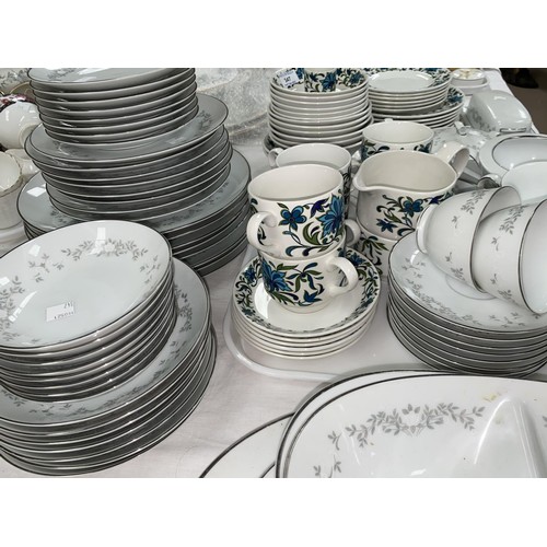 347 - A Midwinter 40 piece (approx) part dinner service and a Noritake 'Westview' 55 piece (approx) part d... 