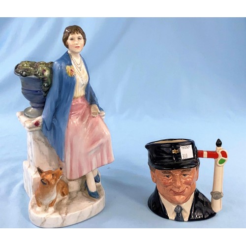 380 - A Royal Doulton Figure of Queen Elizabeth the Queen Mother HA3230 No. 1515 and a limited edition Roy... 