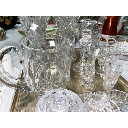 353 - A large selection of cut crystal glassware
