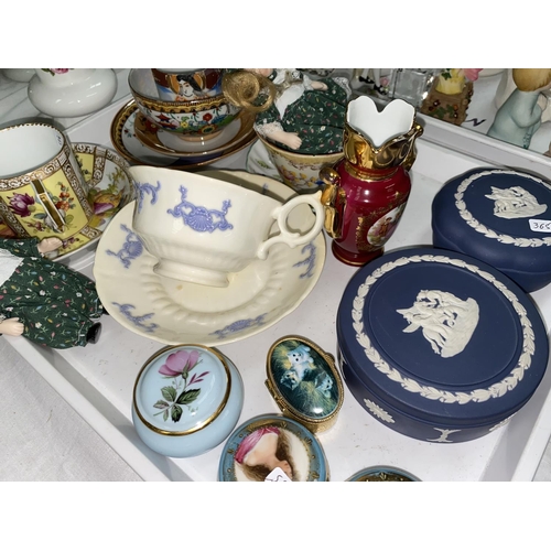 365 - A selection of decorative cups and saucers; other china