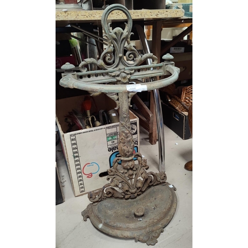 586 - A Victorian cast iron stick stand