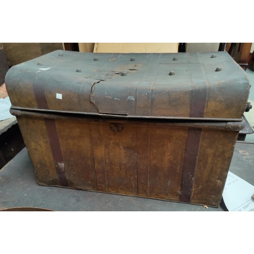 589 - Two 19th century tin trunks