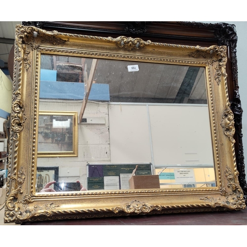 700 - A gilt framed rectangular mirror, 45 x 60cm