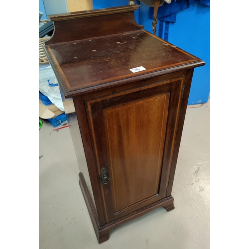 701 - An Edwardian inlaid mahogany pot cupboard