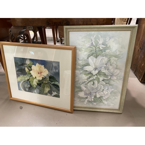 551 - A selection of watercolours:  floral subjects