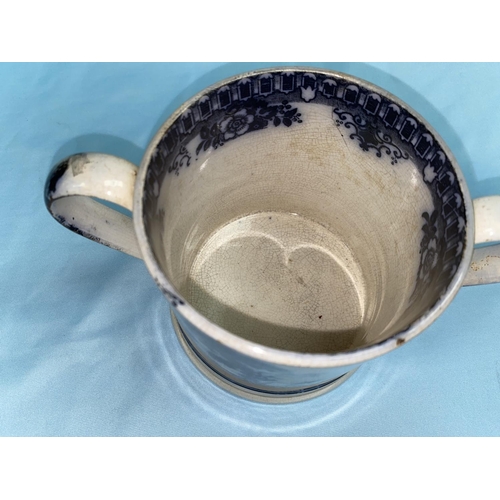 413 - A 19th century Jackfield Black teapot, a 2 handled mug, items of Jasperware and decorative china