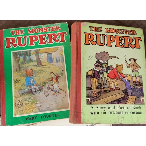 171 - TOURTEL(M) - The Monster Rupert, with 120 cut-outs in colour, complete, boards rubbed (1950) another... 