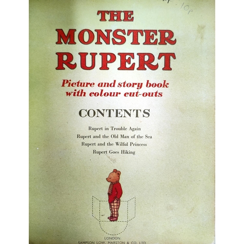 171 - TOURTEL(M) - The Monster Rupert, with 120 cut-outs in colour, complete, boards rubbed (1950) another... 