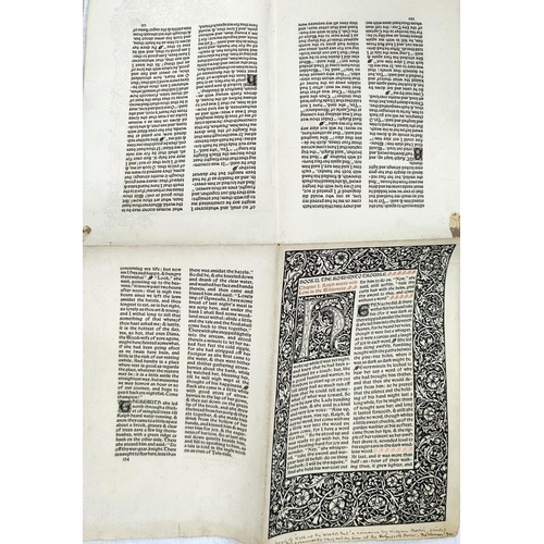173 - WILLIAM MORRIS - THREE GALLEY PROOFS from the KELMSCOTT PRESS: Beowulf, Well at the World's End and ... 