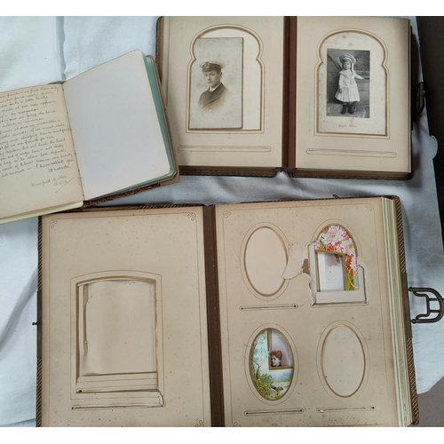182 - An Edwardian period autograph book, 2 photograph albums