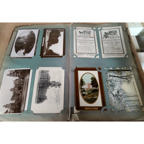187 - An Edwardian postcard album containing over 250 cards