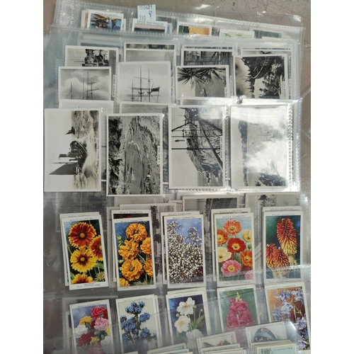 190B - 110 assorted sheets of spare and part set cigarette cards including Players, Ogden etc