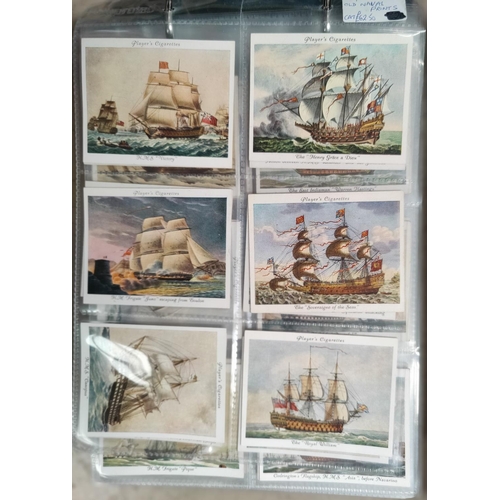 190H - A selection of large Wills and Players cigarette cards including Old Naval Prints etc